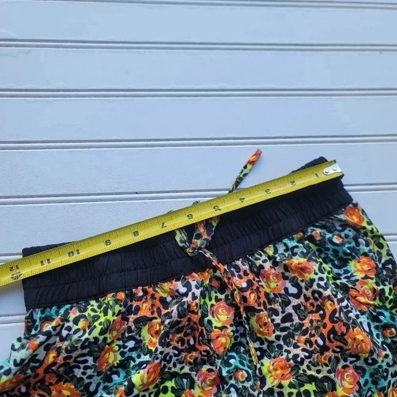 Real Love Girls Floral Lightweight Jogger Pull On Pants Orange Green Sz 14/16 - Picture 7 of 9